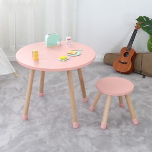 Ensemble de <span class=keywords><strong>table</strong></span> et chaises en bois pour enfants <span class=keywords><strong>Table</strong></span> de jeu avec 1 tabouret <span class=keywords><strong>Table</strong></span> à manger <span class=keywords><strong>ronde</strong></span> pour enfants adaptée aux tout-petits filles ou garçons - Product Image 2