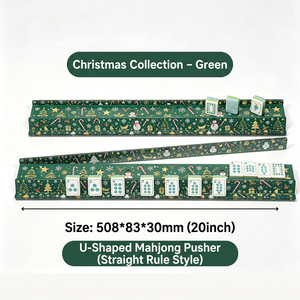 Support et bâton de poussée en plastique pour Mahjong de Noël avec pieds pliables, paillettes dorées, pour jeux de table transfrontaliers - Product Image 6