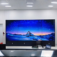 Mur vidéo LCD 4K ultra-fin de 55 pouces avec cadre de 0,88 mm, luminosité de 700 cd/m² et garantie d'un an pour les salles de sécurité et de réunion