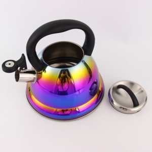 Nuovo design colore gradiente rivestimento in acciaio inox fischietto acqua <span class=keywords><strong>teiera</strong></span> bollitore <span class=keywords><strong>per</strong></span> tutti i fornelli - Product Image 2