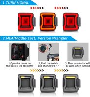 مصابيح خلفية LED من VLAND YAB-MR-0314 بقوة 504 واط لسيارات جيب رانجلر JL/JLU 2018-2020 طرازات سبورت/صحارى/روبيكون/مواب - مع تأثيرات متحركة وعدسات مدخنة
