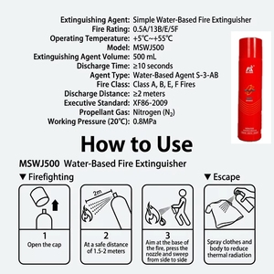 Extincteur en mousse anti-incendie ABEF, vente directe du fabricant, non toxique, durable, 500 ml, pour voiture, design le plus récent - Product Image 6