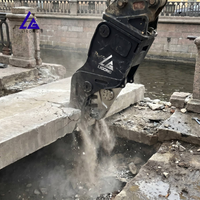 Concasseur de béton non rotatif pour excavatrice 5-30T, certifié CE, démolition routière, mâchoires en acier à haute teneur en manganèse, pointes remplaçables, garantie 18 mois