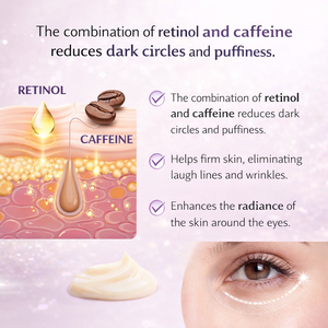 Crème Contour des Yeux Revitalisante au Rétinol 0.1 et Caféine OEM, Raffermissante et Hydratante, Contre les Cernes et les Poches - Product Image 4