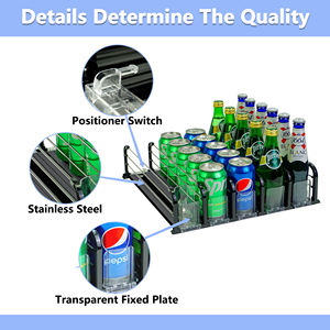 Contenedor de almacenamiento de acrílico transparente para cocina, caja de almacenamiento apilable para refrigerador, dispensador de latas de refresco para bebidas - Product Image 3