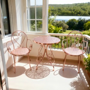 금속 야외 비스트로 테이블 세트-발코니 및 공원 사용을위한 테이블 - Product Image 1