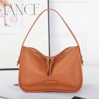 Sacs fourre-tout décontractés en cuir véritable de luxe tendance 2026 pour femmes, grandes marques, avec fermoir vintage, fermeture éclair durable, imperméables, couleur unie, 1L