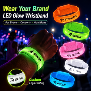 กำไลข้อมือ LED แบบชาร์จไฟได้ พร้อมเอฟเฟกต์สีสันสดใส สำหรับงานวันเกิด ของขวัญฉลอง - Product Image 6