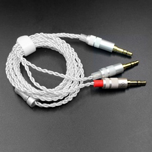 Cavo principale per cavo di aggiornamento cuffie Hifi placcato argento 17 Core con 3.5mm, ramo 2 pezzi 3.5mm spina stereo placcato <span class=keywords><strong>Au</strong></span> - Product Image 3