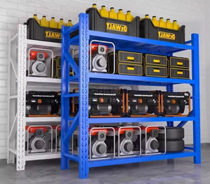 강철 창고 선반 적층 선반 금속 차고 선반 다층 저장 디자인 경량에서 중량까지의 물품 정리용 - Product Image 5