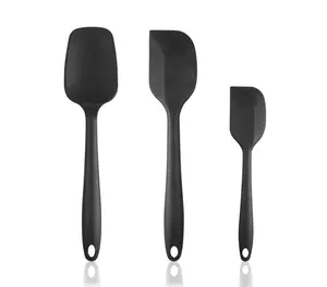 Espátula de silicone para confeitaria de 3 peças, conjunto de espátula de silicone anti-aderente para bolo, faça você mesmo