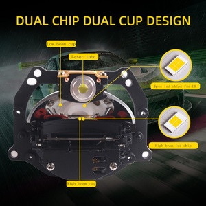 China Auto Laser Headlight Manufacturer Customize OEM ODM Sanvi L70 Bi LED Laser Projector Lens Headlight Replacement Car Bulbs - Product Image 3