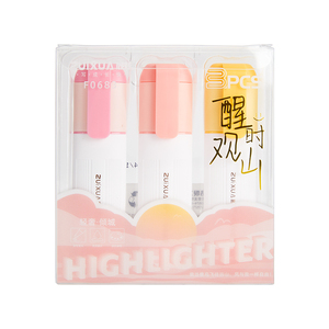 Dễ thương pastel phong cách xiên bàn chải tip <span class=keywords><strong>Highlighter</strong></span> bút nhựa đánh dấu cho các trường học sử dụng thiết lập bao bì - Product Image 1