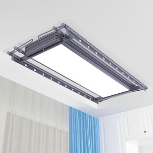 Séchoir électrique intelligent à levage automatique et éclairage intégré pour plafond suspendu, ultra-mince et invisible, avec fonction d'épaississement - Product Image 6