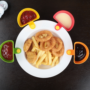 Bol à trempette de cuisine pour sauce à salade assortie Ketchup Confiture Saveur Sucre Épices Trempettes Clip Tasse Bols Soucoupe - Product Image 2