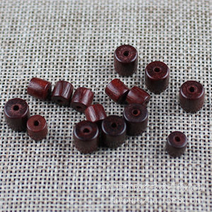 Cuentas de madera de sándalo sangriento de Zambia, cuentas redondas sueltas para hacer pulseras, joyería DIY, forma de barril SXT003 - Product Image 5