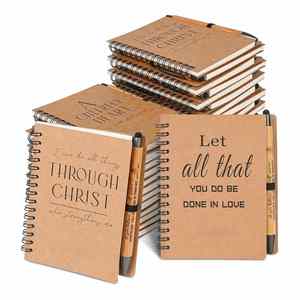 Cuaderno Personalizado para Profesores y Estudiantes, Bloc de Notas de Papel Kraft con Espiral, Regalos de Cuadernos y Bolígrafos - Product Image 1