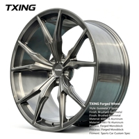 Jantes de voiture de course personnalisées 19 20 21 22 pouces, jantes en alliage monobloc forgées 5x112, gris brossé 35 mm ET pour BMW Mercedes Audi