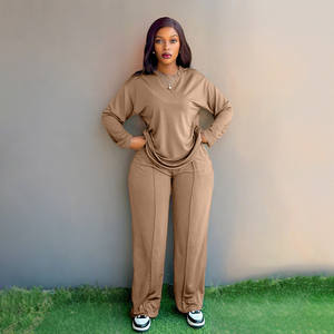 Herbst Winter Jogger Anzug 2 Stück Hoodie Set Reiß verschluss Jacke Set Jogging hose Frauen Trainings anzug Set Trainings anzug Plus Size Damen bekleidung - Product Image 2