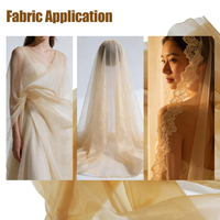 Tissu d'organza 100% polyester transparent de luxe pour robes de mariée, robes et voiles de mariée