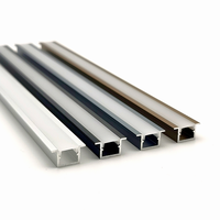Profilé en aluminium linéaire LED encastré YG-F031 10*15mm avec diffuseur blanc laiteux pour éclairage de meuble