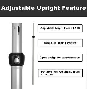 Adjustable Height Pipe and Drape <b>Backdrop</b> or Room Divider Kit Pipe and Drape <b>Stands</b> - Product Image 5