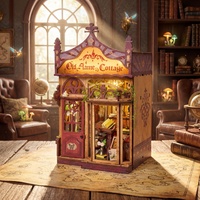 Kit de construction de maison miniature IIECREATE Book Nook DIY SL-47 Château avec interrupteur tactile en bois