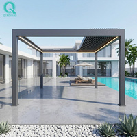 Pergola rétractable en aluminium imperméable pour jardin QINGYING