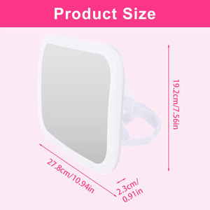 Baby <b>Car</b> Mirror Rear Facing with LED Light Shatterproof Back Seat Wide View Adjustable Infant <b>Car</b> Seat Safety Accessories - Product Image 3