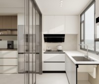 Meuble de cuisine intelligent en bois de luxe, sur mesure, moderne, prêt à assembler, ensemble de meubles de cuisine modulaires en bois massif