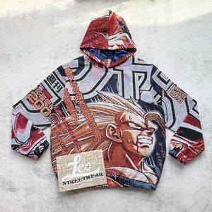 Custom Anime Tapestry <strong>Hoodie</strong> Woven Blanket Clothes Women Girl Oversized Vintage Hoodies - Product Image 6