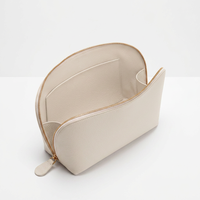Pochette cosmétique en cuir PU avec logo personnalisé, étui cadeau pour écouteurs, pochette de rangement en cuir PU avec fermeture éclair, porte-monnaie en cuir