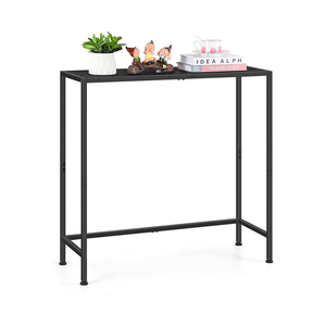 <span class=keywords><strong>Mesa</strong></span> de madera con patas de metal negro moderno, mesas de consola, sala de estar, salón, entrada <span class=keywords><strong>estrecha</strong></span>, sofá, <span class=keywords><strong>mesa</strong></span> auxiliar - Product Image 2