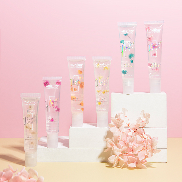 Free Samples Lip Oil Gloss Cosmetics Suppliers Moisturizing Natural Flower Lip Oil Private Label