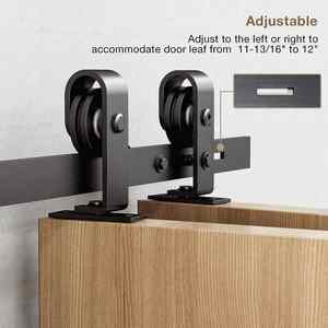 RHETECH Kit de quincaillerie pour porte de grange pliante en acier à 4 portes pour cuisine, salon, maison et hôtel. - Product Image 4