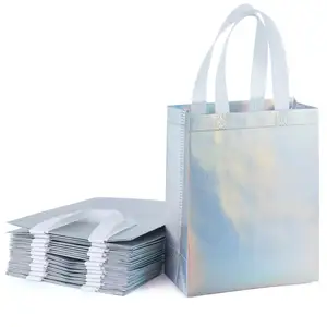 Wholesale Custom Logo Eco Laminated Reusable Non-woven Printed Tote Shopping Recycled Non Woven Glossy Bag