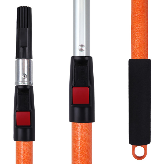 Orientjhon Fiberglass Metal Extension All-Purpose High Quality Two-Section Telescopic Pole Press Lock Customized Color Cleaning
