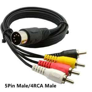 5 Pin DIN maschio cavo MIDI a 4 circa 2 Dual RCA maschio spina cavo Audio per Naim Quad Stereo 5 Pin DIN spina maschio più recente