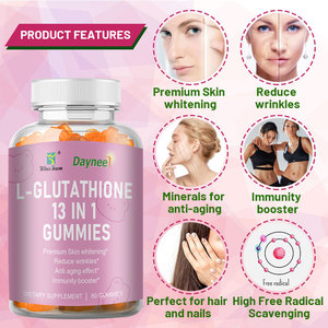 Veagn cilt beyazlatma yumuşak şeker sakızlı glutatyon Anti-Aging antioksidan kollajen biyotin vitamini Gummies cilt - Product Image 3