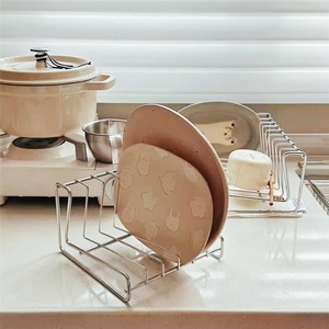 Modern <b>Kitchen</b> Stainless Steel Drain Bowl Dish <b>Rack</b> with Lazy Susan Storage Wall-Mounted Household Storage <b>Rack</b> - Product Image 4