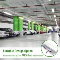Luminaire LED étanche à la vapeur 40W IP65 4FT à haut lumen, 3 températures de couleur, angle de faisceau 120°, pour garage, bureau, entrepôt, atelier, certifié ETL