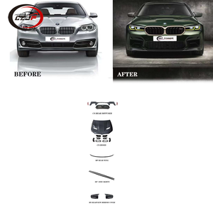 CZJF Nuevos Estilos Estiramiento Facial Parachoques Delantero y Trasero Conjunto Completo Kit de Carrocería para <span class=keywords><strong>BMW</strong></span> 5 series F10 F18 Actualizaciones G30 G38 <span class=keywords><strong>M5</strong></span> <span class=keywords><strong>CS</strong></span> Kit <span class=keywords><strong>2021</strong></span> - Product Image 6