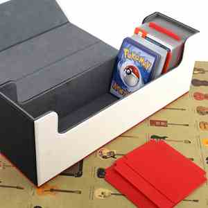 Color-Block Pu Leather Large-Capacity 600+ <b>Card</b> Storage Box for TCG Magic Gathering Three Kingdoms Kill Trading - Product Image 1