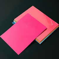 Vente flash : feuille de polycarbonate mince 0,05 mm 2 mm, film de polycarbonate coloré blanc, rouge, rose, bleu en rouleau