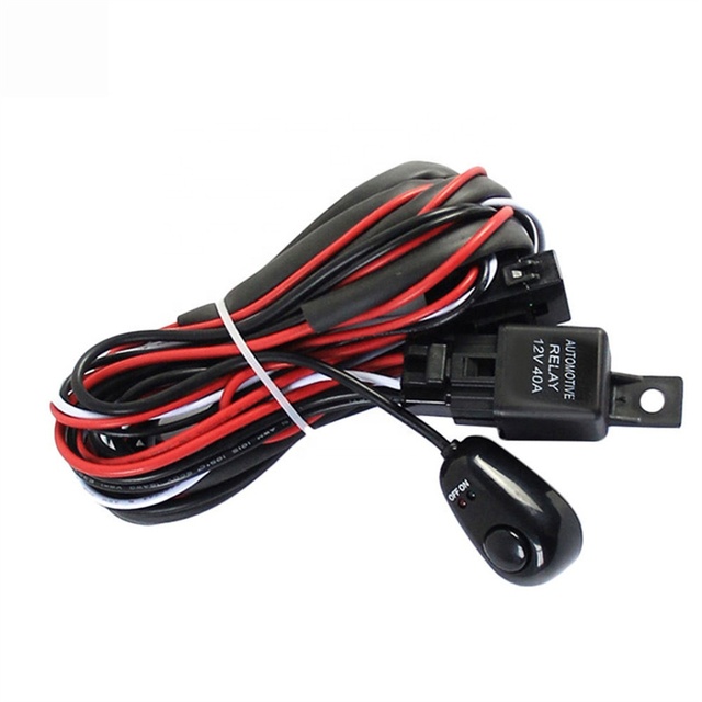Automotive Car Fog Light Switch Wiring Harness for 2 Led Strip Work Light
