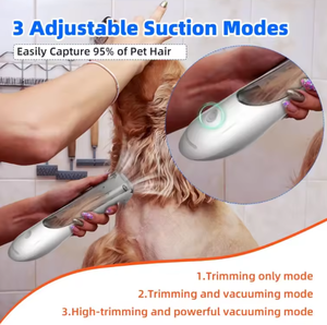 Cortapelos para perros recargable de precisión al por mayor, silencioso, con aspiración, herramienta de aseo para orejas, ojos y patas, hecho de plástico duradero - Product Image 5