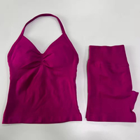 Ensemble Short et Débardeur de Yoga Sportif Actif Grande Taille, Deux Pièces Sans Couture pour Femmes
