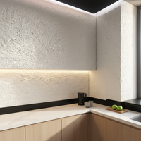 Panneau mural en pierre flexible pour l'intérieur des villas |   Revêtement en pierre de terrazzo Pebble léger