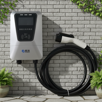 Pengisi Daya Dinding AC EV 21KW Tipe 2 220V IP54 Kabel 5m untuk Mobil Energi Baru di Tempat Parkir Komersial, Performa Tinggi untuk Luar Ruangan