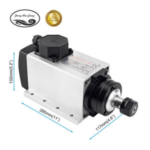 Moteur de broche haute fréquence à courroie carrée refroidi par air ER20 2,2 kW, directement de l'usine Zhong Hua Jiang, pour machine de gravure CNC - Product Image 2
